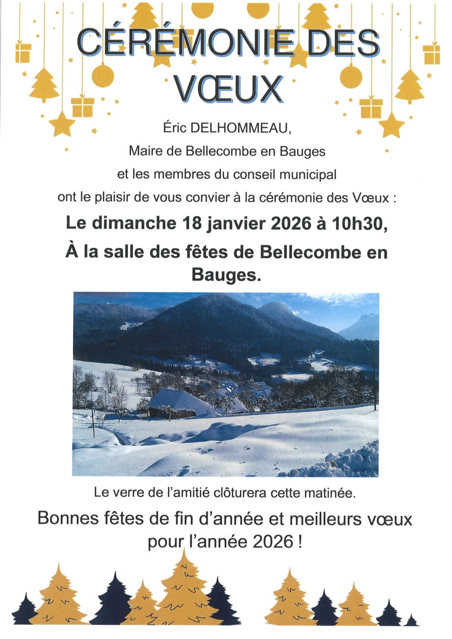 Cérémonie des vœux – Dimanche 18 janvier 2026