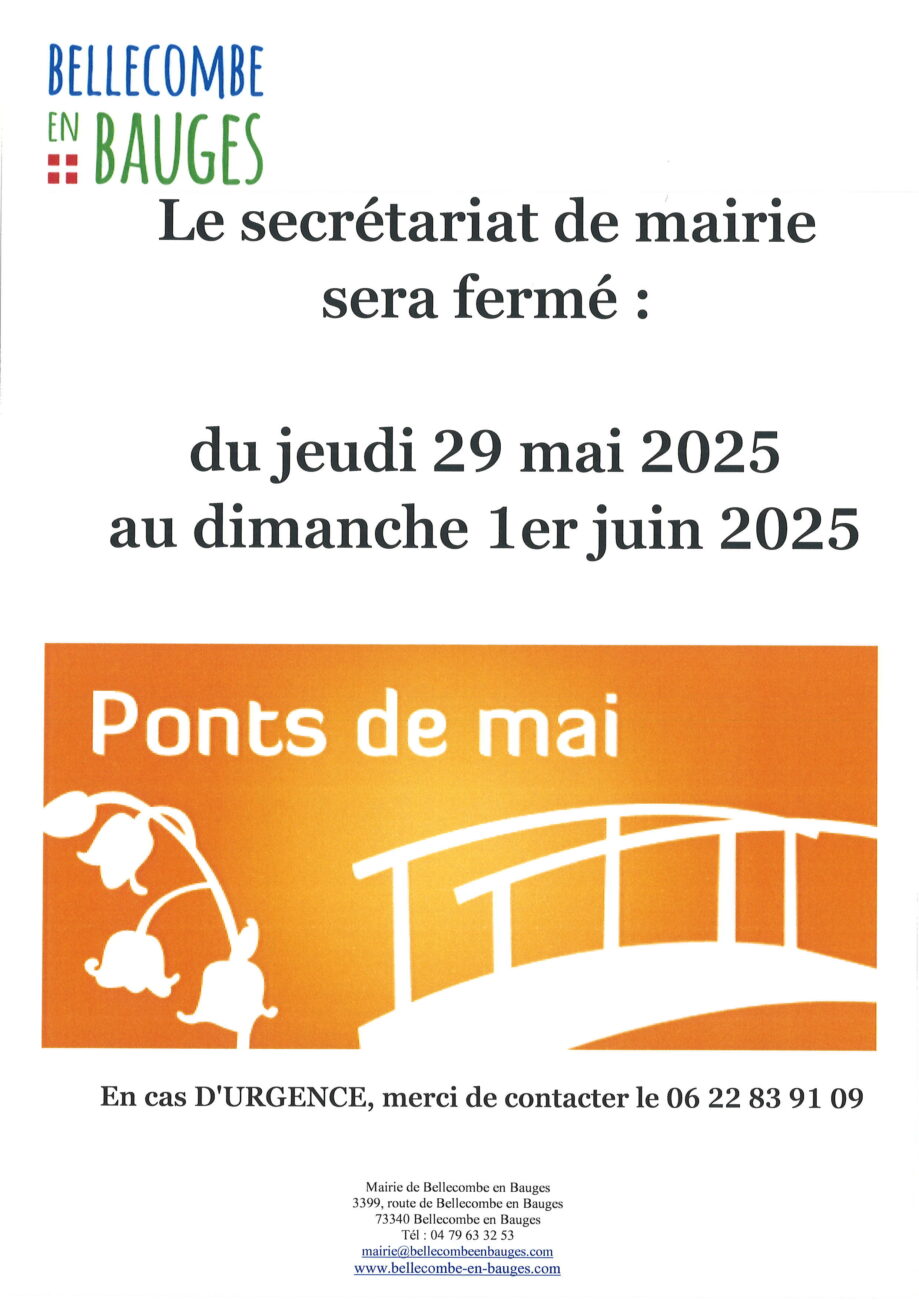 FERMETURE DE LA MAIRIE