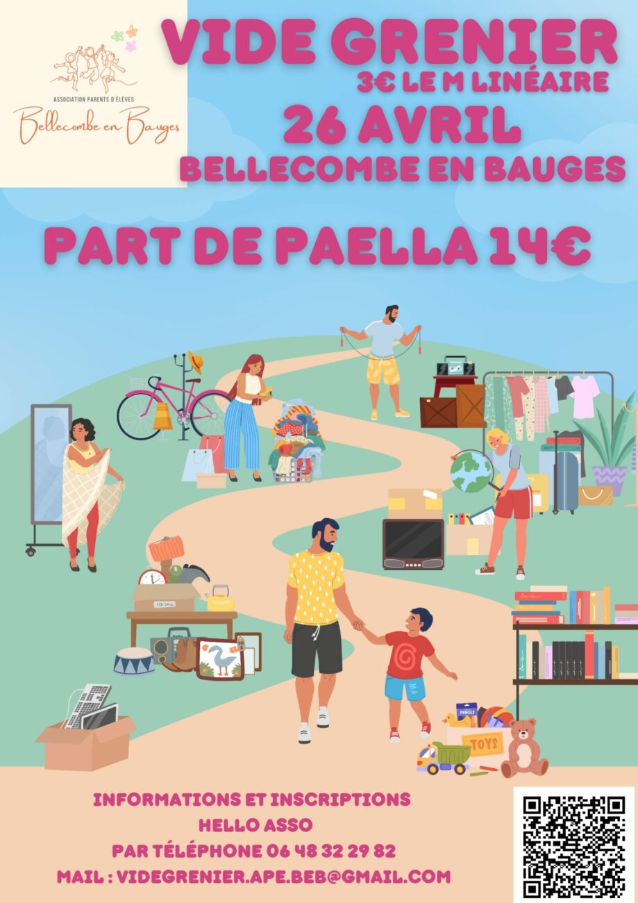 APE : Vide Grenier – Dimanche 26 avril 2026