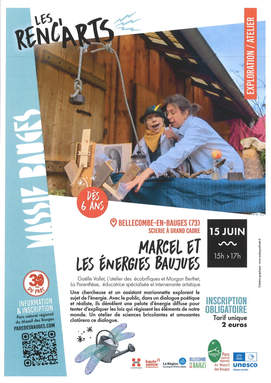 Renc’Art « Marcel et les énergies baujues », Dimanche 15 juin à Bellecombe en Bauges
