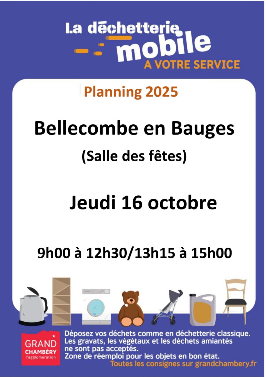 Déchetterie mobile jeudi 16 octobre 2025
