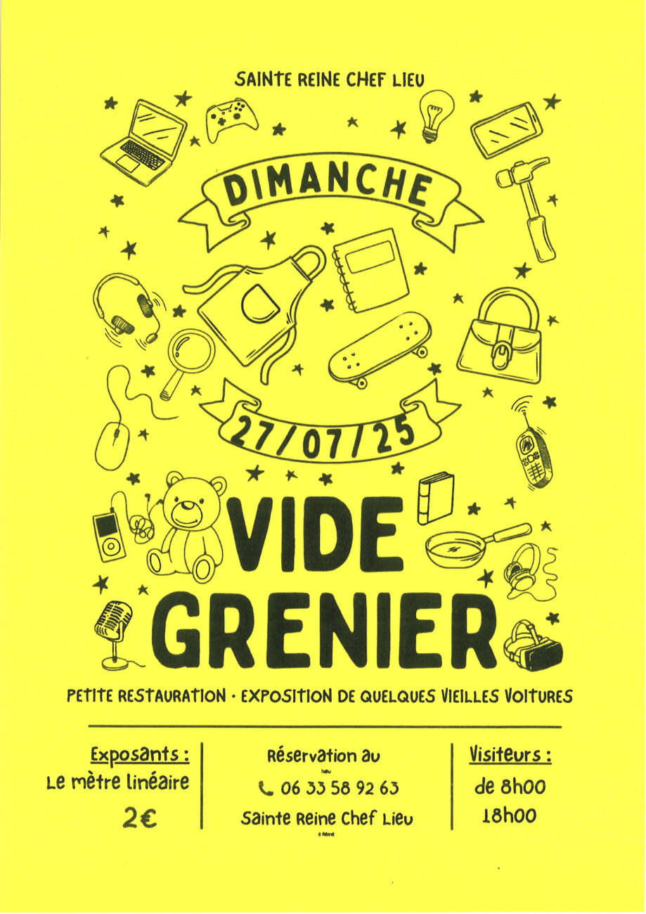 Sainte Reine : Brocante Dimanche 27 juillet 2025
