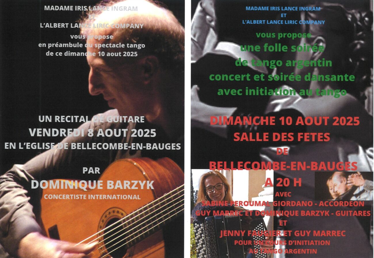 L’Albert Lance Liric Company vous propose deux concerts à Bellecombe en Bauges