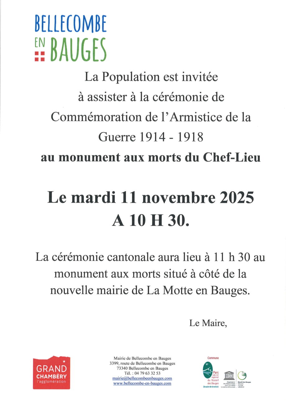 Commémoration du 11 novembre 2025