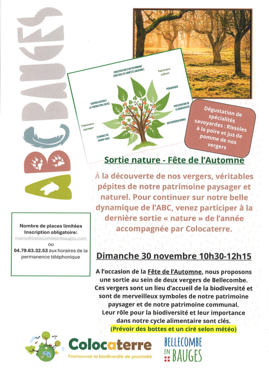 ABC : Sortie nature vergers et biodiversité – Fête de l’Automne