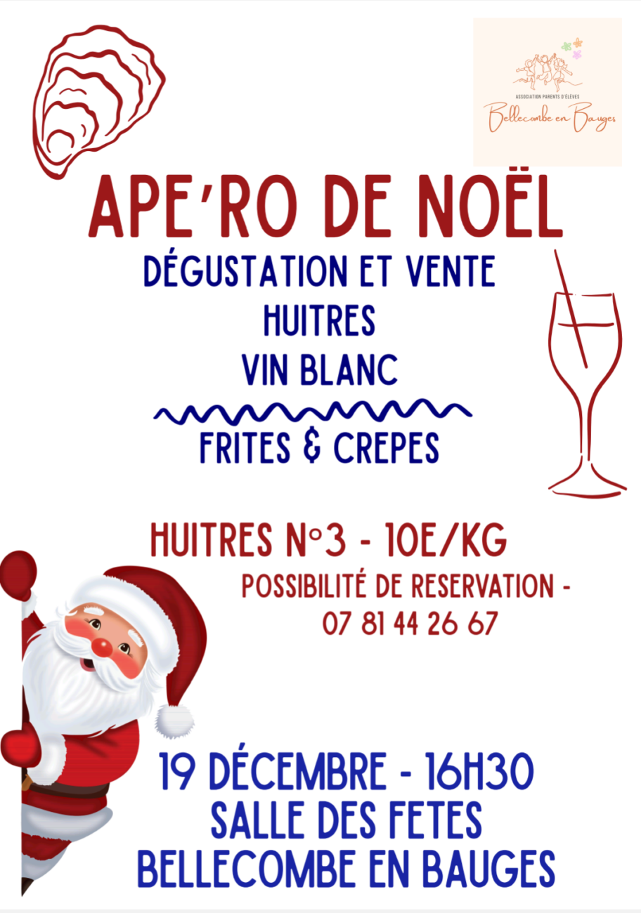 APE’RO et vente d’huitres à BELLECOMBE EN BAUGES