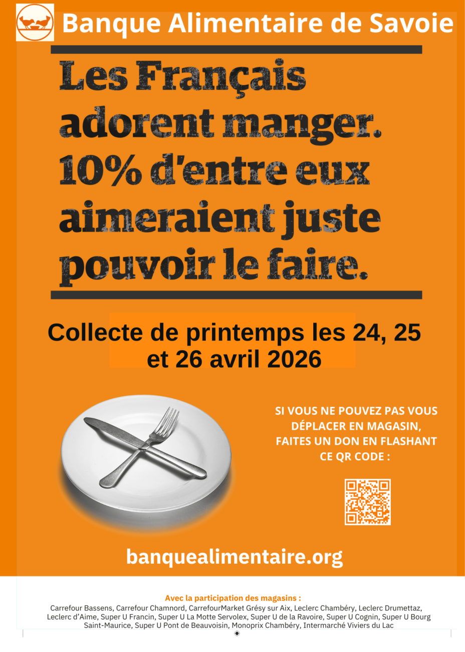 Collecte DE PRINTEMPS 2026 de LA BANQUE ALIMENTAIRE DE SAVOIE 