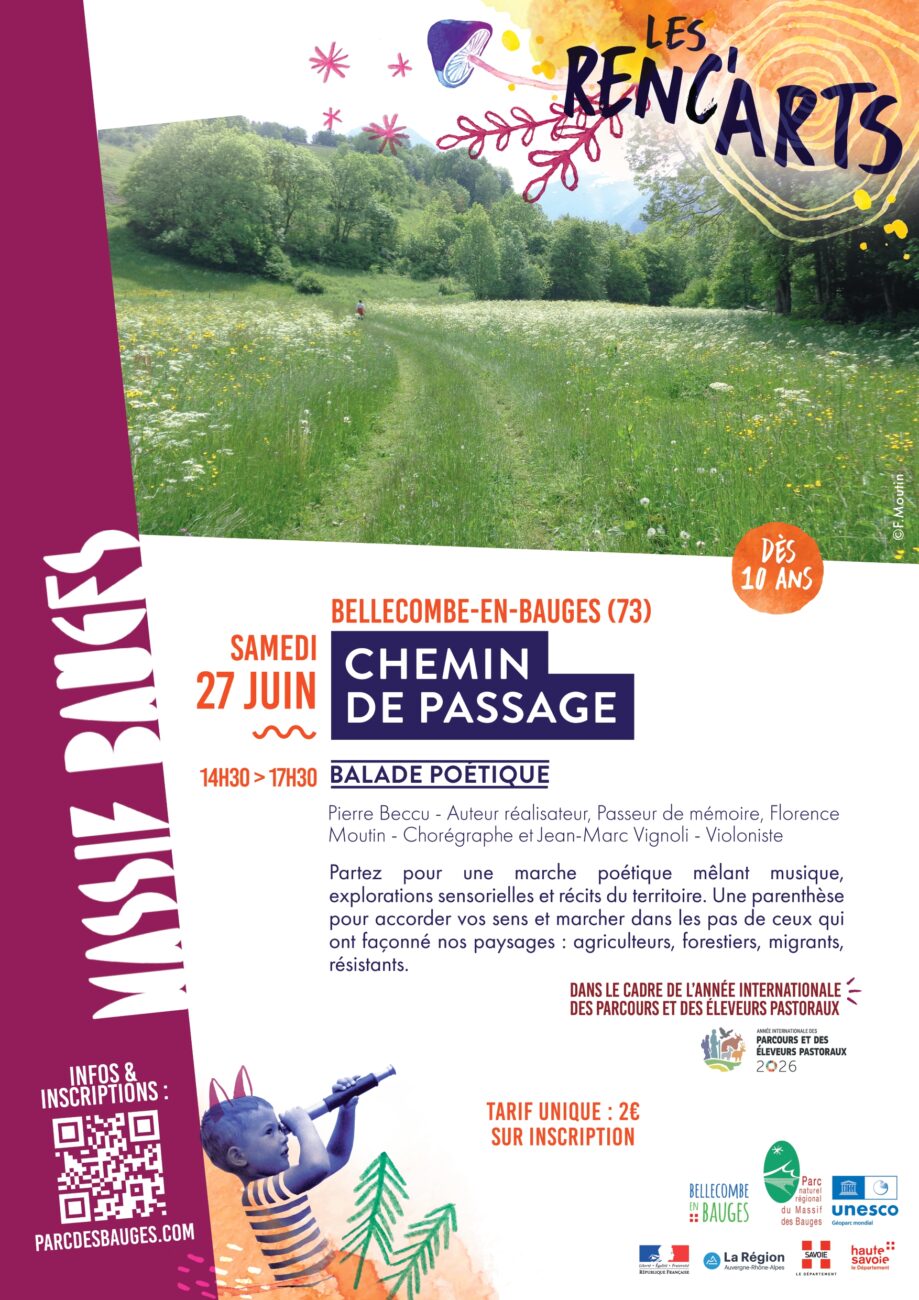 Rappel – Renc’Arts du Parc naturel régional du Massif des Bauges – samedi 27 juin