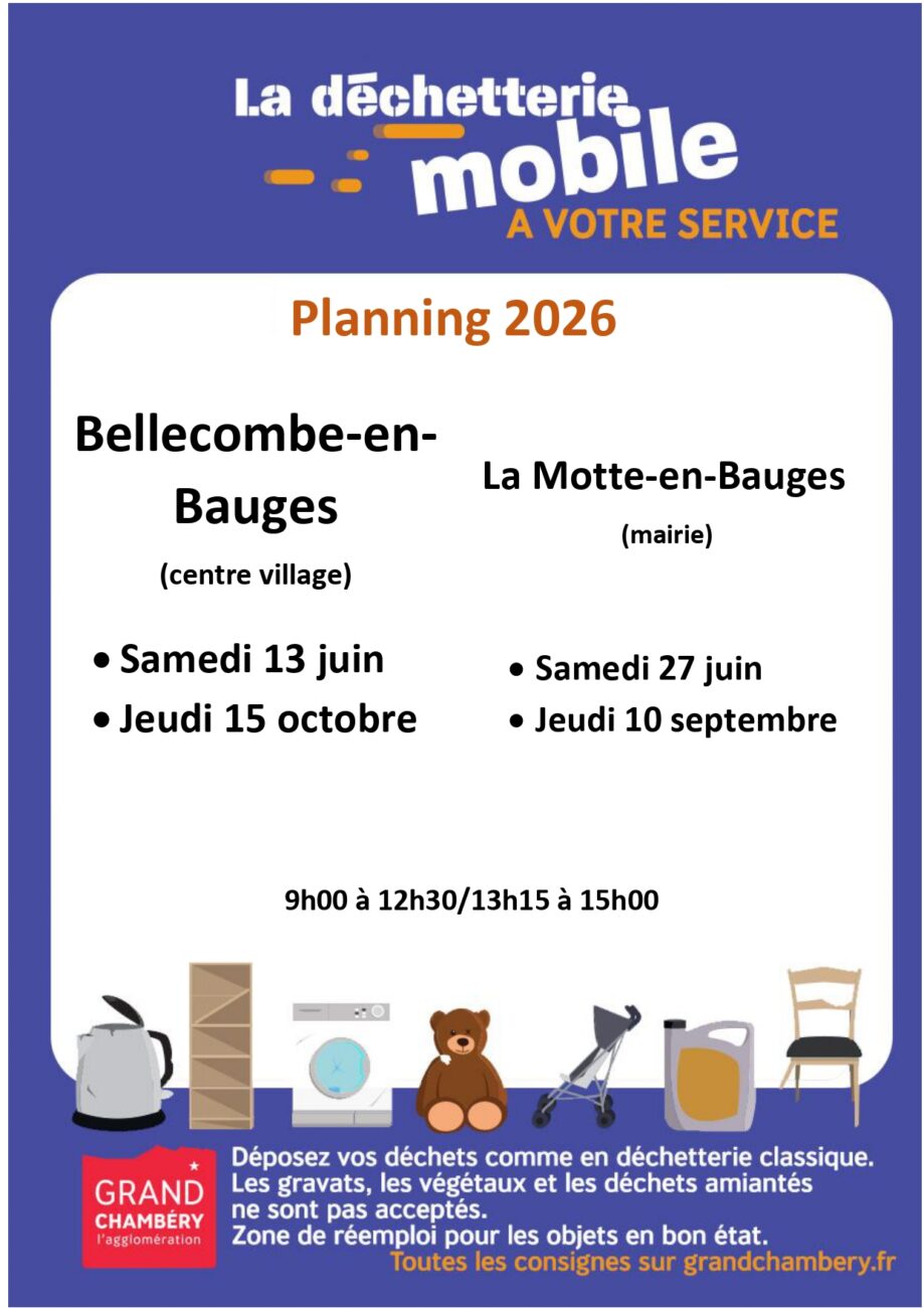 Samedi 13 juin 2026 – Déchetterie mobile