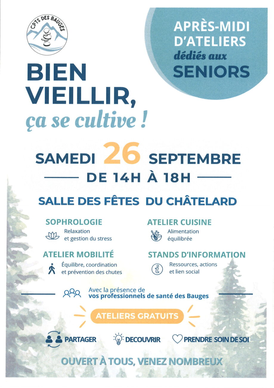 CPTS – JOURNÉE BIEN VIEILLIR : Le Samedi 26 Septembre 2026 – Le Châtelard